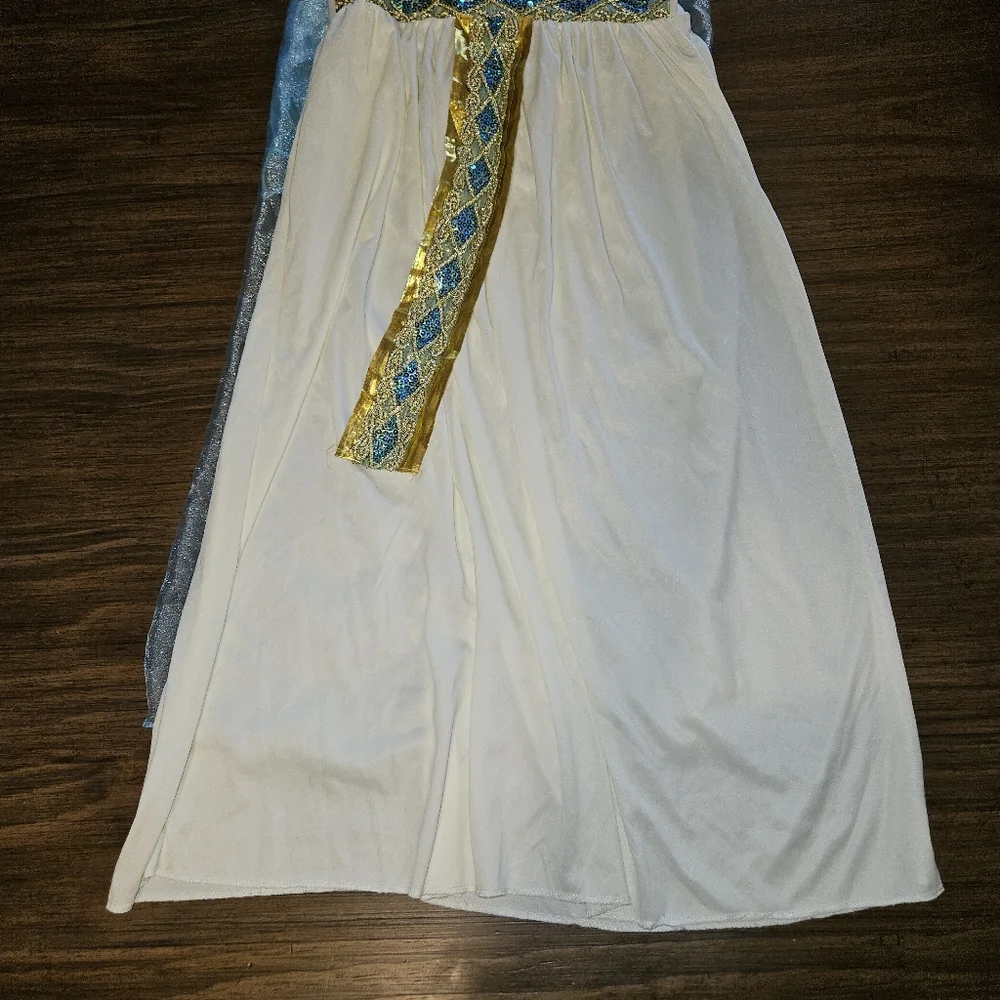 Spirit Cleopatra Costume with Gold and Teal Accents Sz Small - Picture 3 of 5